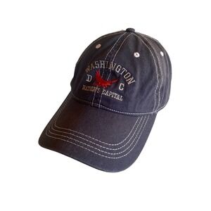 Washington D. C. Blue Contrast Stitch Hat Cap Adjustable